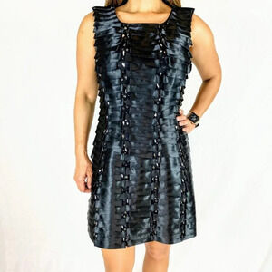 Julian Joyce Black Embellished Sleeveless Dress $599